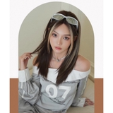 CH2146 CÚP MÁI DÀI NÂU ĐEN LIGHT BẠCH KIM