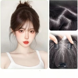 T028 MÁI VOAN MÂY TÓC TƠ PHA 10% TÓC THẬT 35CM