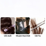 1096 BỘ THẬT DỆT KIM DA ĐẦU LỚN THẲNG 60CM MÁI DÀI