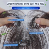 T028 MÁI VOAN MÂY TÓC TƠ PHA 10% TÓC THẬT 35CM