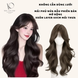 CH2063-5 -MÁI HÓI DỆT KIM TÓC GIẢ XOĂN DÀI CÓ MÁI