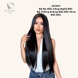 Z87007 MÀU NÂU ĐEN- THẲNG SUÔNG MÁI DÀI 75CM