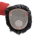 M04: MÁI NAM TÓC THẬT SIZE 16*18 (DA ĐẦU MÓC LƯỚI)-MÀU ĐEN