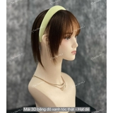 MÁI 3D TÓC THẬT BĂNG ĐÔ XANH CỐM