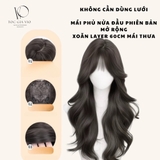 CH2063-5 -MÁI HÓI DỆT KIM TÓC GIẢ XOĂN DÀI CÓ MÁI