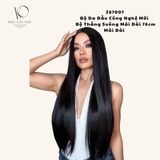 Z87007 MÀU NÂU ĐEN- THẲNG SUÔNG MÁI DÀI 75CM