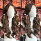 SDD13 XOĂN DÀI NÂU LẠNH PHỐI LIGHT CAM (LƯỚI TRÁN)