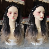 B2575 TÓC BĂNG ĐÔ ĐEN OMBRE BẠCH KIM (KHÔNG CÀI)