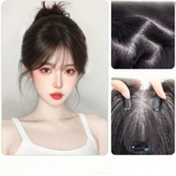 T028 MÁI VOAN MÂY TÓC TƠ PHA 10% TÓC THẬT 35CM