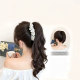 G31 GẤP LỤA TRẮNG CHẤM BI XOĂN 45CM