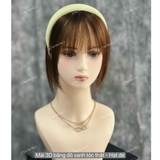 MÁI 3D TÓC THẬT BĂNG ĐÔ XANH CỐM