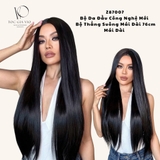 Z87007 MÀU NÂU ĐEN- THẲNG SUÔNG MÁI DÀI 75CM