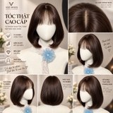 6225 TÓC THẬT DỆT KIM MÓC LƯỚI TRÁN 30CM