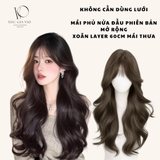 CH2063-5 -MÁI HÓI DỆT KIM TÓC GIẢ XOĂN DÀI CÓ MÁI