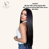 Z87007 MÀU NÂU ĐEN- THẲNG SUÔNG MÁI DÀI 75CM