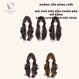 CH2063-5 -MÁI HÓI DỆT KIM TÓC GIẢ XOĂN DÀI CÓ MÁI