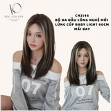 CH2146 CÚP MÁI DÀI NÂU ĐEN LIGHT BẠCH KIM