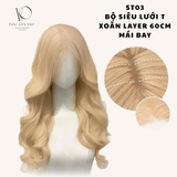 ST03 SIÊU LƯỚI T XOĂN SÓNG LAYER MÀU VÀNG TÂY