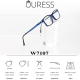 Gọng kính nhựa w7107 thời trang nam nữ siêu nhẹ siêu bền OURESS