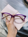 Gọng kính unisex nhựa Acetate cao cấp, dáng mắt mèo thời trang AC8024