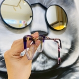 Gọng kính unisex nhựa Acetate cao cấp, dáng mắt mèo thời trang AC8024