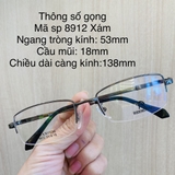 Gọng kính titanium 8912 8915 8917 8918 nửa khung thời trang nam siêu nhẹ siêu bền OURESS