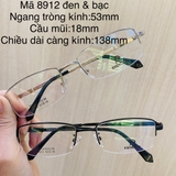 Gọng kính titanium 8912 8915 8917 8918 nửa khung thời trang nam siêu nhẹ siêu bền OURESS