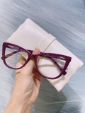 Gọng kính unisex nhựa Acetate cao cấp, dáng mắt mèo thời trang WD23