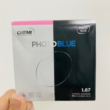 Tròng kính cận/viễn/loạn mỏng 1.67 chemi đổi màu chống ánh sáng xanh thời trang OURESS