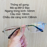 Gọng kính titanium 8912 8915 8917 8918 nửa khung thời trang nam siêu nhẹ siêu bền OURESS