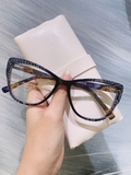 Gọng kính unisex nhựa Acetate cao cấp, dáng mắt mèo thời trang WD57