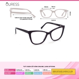 Gọng kính unisex nhựa Acetate cao cấp, dáng mắt mèo thời trang WD23