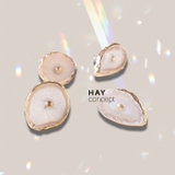 Tay nắm tủ HEALING CRYSTAL AGATE ROUND ASHPINK | Đồng, Đá mã não tự nhiên