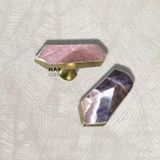 Tay nắm tủ HEALING CRYSTAL HEXAGON KNOB | Đồng, Đá tự nhiên