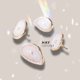 Tay nắm tủ HEALING CRYSTAL AGATE ROUND ASHPINK | Đồng, Đá mã não tự nhiên