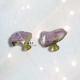 Tay nắm tủ HEALING CRYSTAL AMETHYST ORGANIC | Đồng, Đá thạch anh tự nhiên