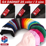 PREMI3R Nón lưỡi trai trơn 6panel dadhat BLACK G4(L)25