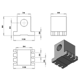 Đầu chia độ trục A – Mâm Cặp D80 – Lỗ Xuyên 16mm