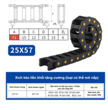 DÂY TRƯỢT CÁP NHỰA – XÍCH KÉO DÂY CNC (NYLON DRAG CHAIN)