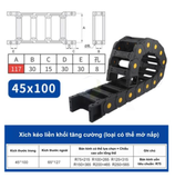 DÂY TRƯỢT CÁP NHỰA – XÍCH KÉO DÂY CNC (NYLON DRAG CHAIN)