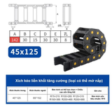 DÂY TRƯỢT CÁP NHỰA – XÍCH KÉO DÂY CNC (NYLON DRAG CHAIN)