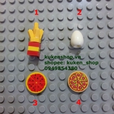 Phụ Kiện Lego Quả Trứng Bánh Và Khoai Tây Chiên NO.1064 - Phụ Kiện MOC