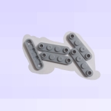 COMBO 5 Gạch Dẹt 1x4 Với 2 Đầu Bo Tròn Và 2 Lỗ Đinh Tán NO.1610 - Phụ Kiện Đồ Chơi Lắp Ráp tương Thích Part 77845