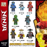 Minifigures Ninjago Các Nhân Vật Jay Jane Kai Lloyd Wu Nya Cole GA107 GA108 GA109