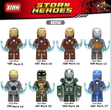Minifigures Các Mẫu Nhân Vật Siêu Anh Hùng Iron Man MK9 MK10 MK11 MK12 MK13 MK23 MK27 MK26 - Lắp Ráp Mini X255