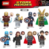 Lego Minifigures Các Mẫu Nhân Vật Siêu Anh Hùng Loky Iron Man Captian Thor Black Window X0259