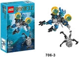 Bộ Xếp Hình Bionicle KSZ 706 Lắp Ráp Các Mẫu Robot Protector Of Water Stone Earth Ice Mẫu Siêu Hấp Dẫn