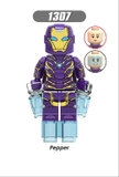 Minifigures Siêu Anh Hùng EndGame Pepper Gamora Wasp War Machine Captian Falcon X0263 X1307 X1309 X1310