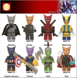 Lego Minifigures Các Mẫu Nhân Vật Thano Thor Captian Hulk Batman Mẫu Siêu Độc Đáo WM6070