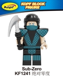 Lego Minifigures Các Nhân Vật Trong Game Mortal Kombat Sub-Zero Johnny Cage Goro Shao Kahn KF6102